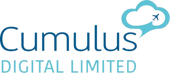 a blue text on a black background